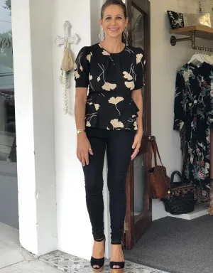 Poppy Peplum Top