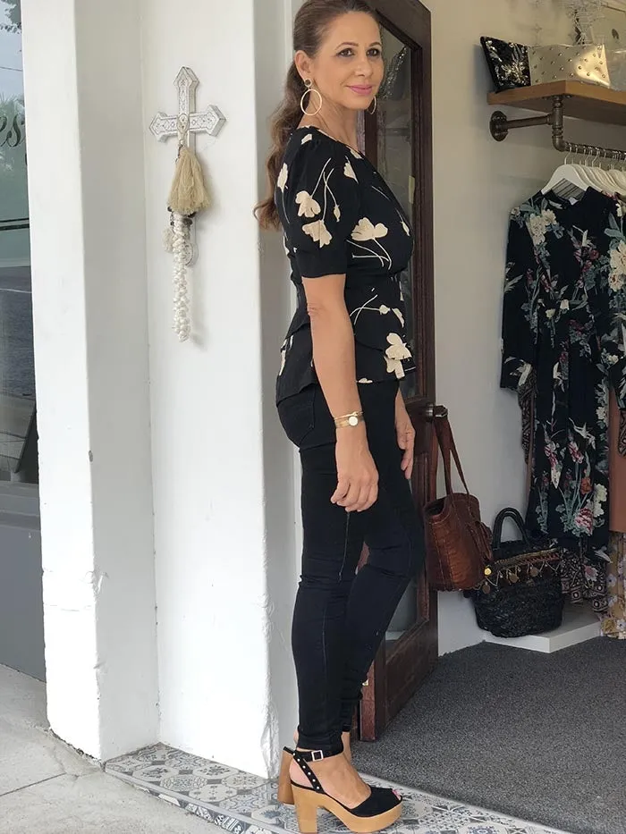 Poppy Peplum Top