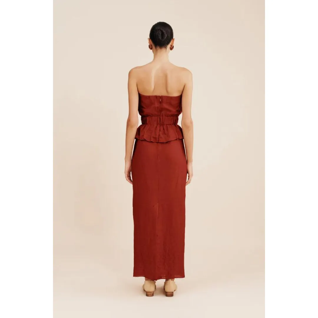 POSSE Aurelia Strapless Top, Merlot