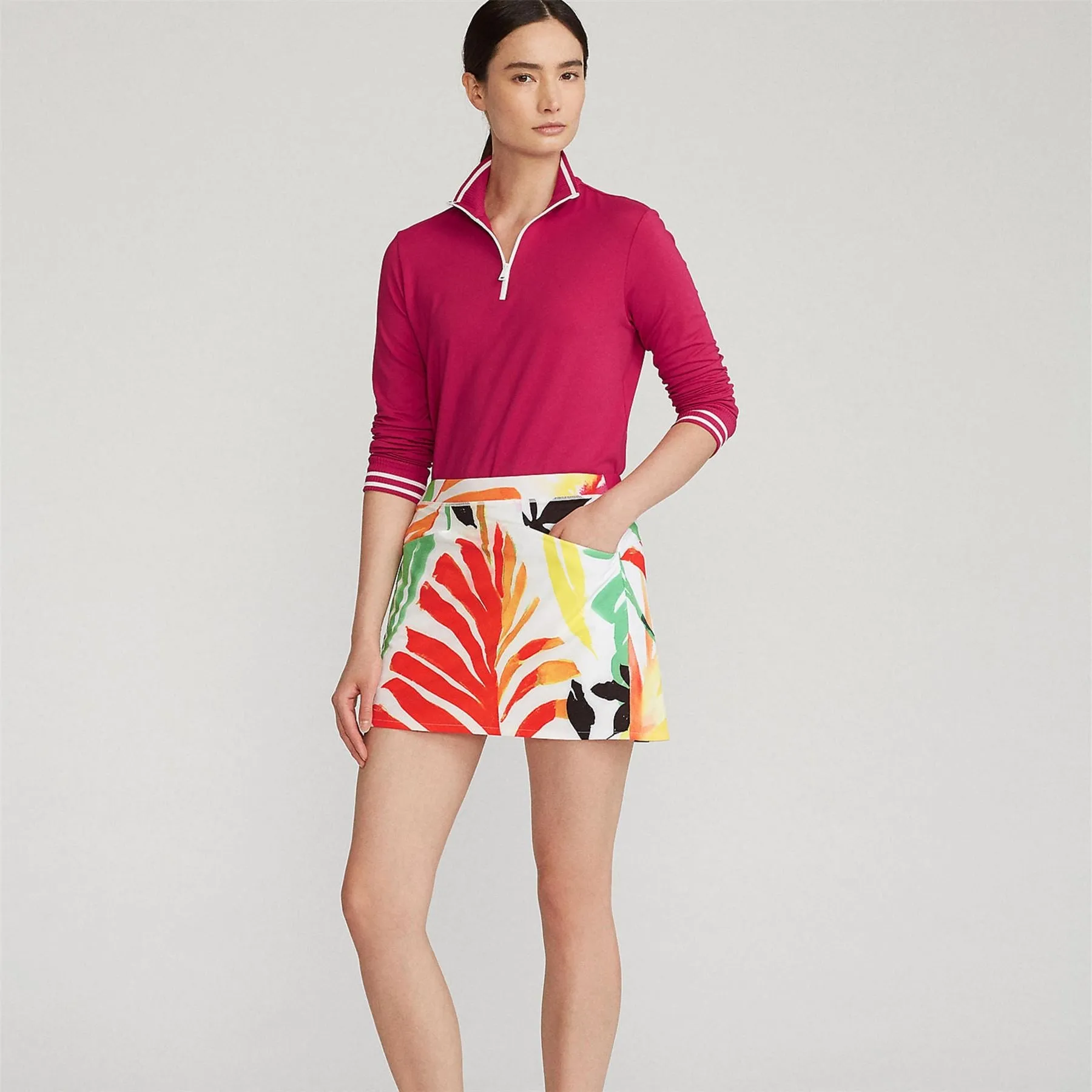 Printed Aim Skort 15" Abstract Palms