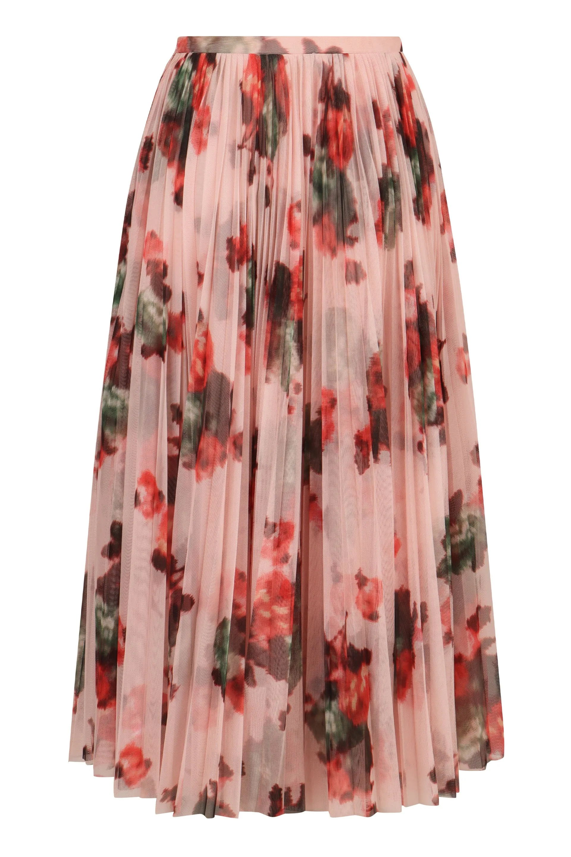 Printed pleated skirt
