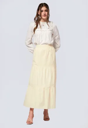 Printed Tier Maxi Skirt