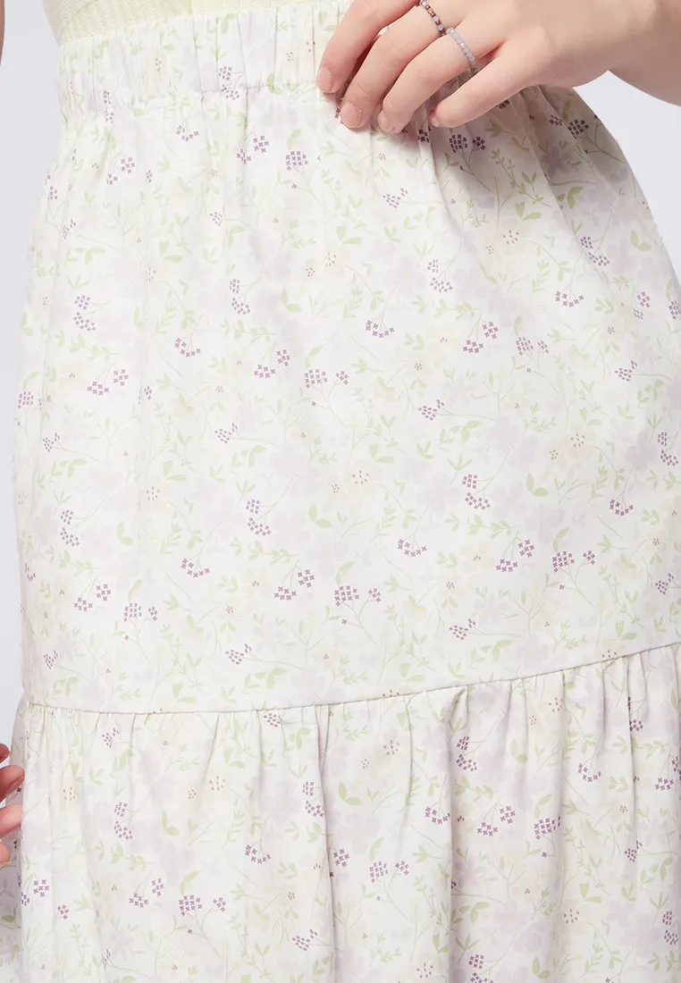 Printed Tier Maxi Skirt