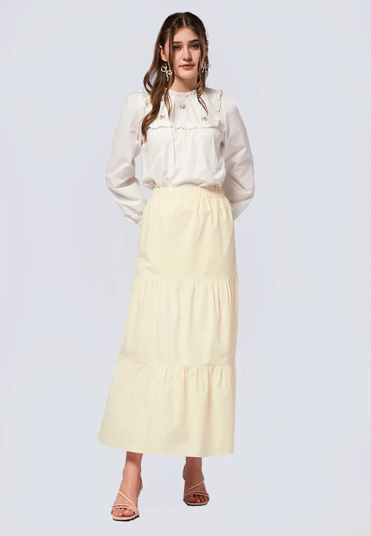 Printed Tier Maxi Skirt