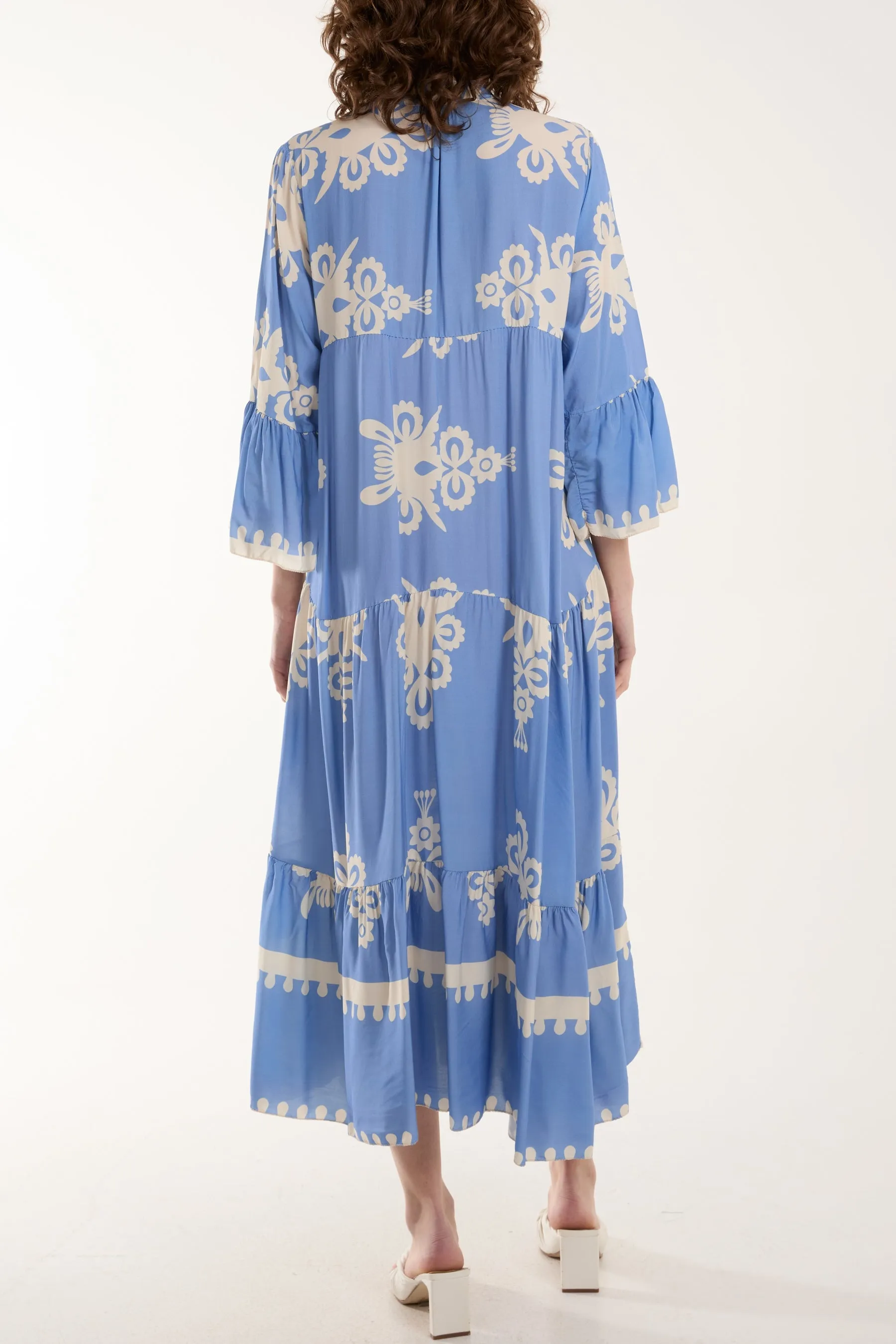 Printed Tiered Maxi Dress