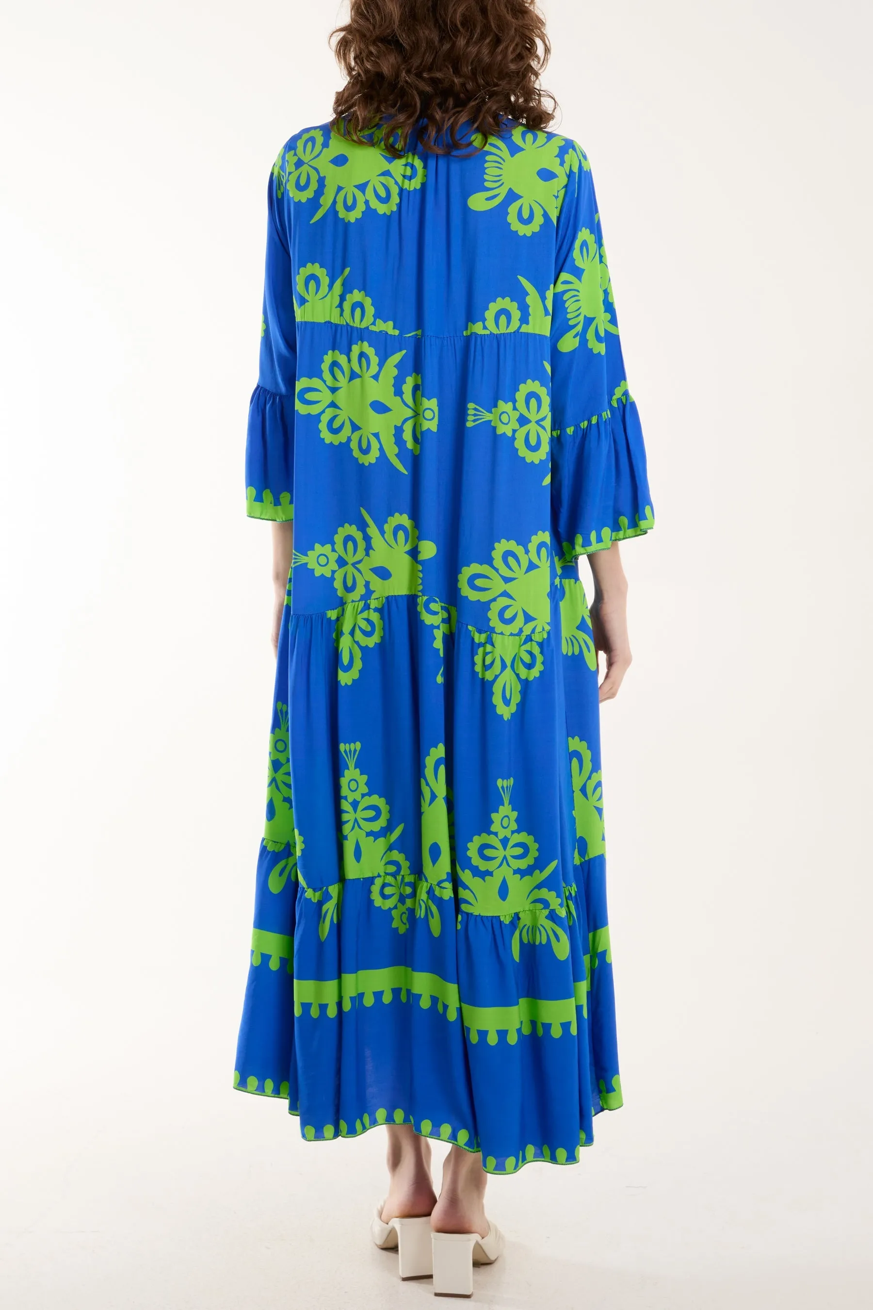 Printed Tiered Maxi Dress