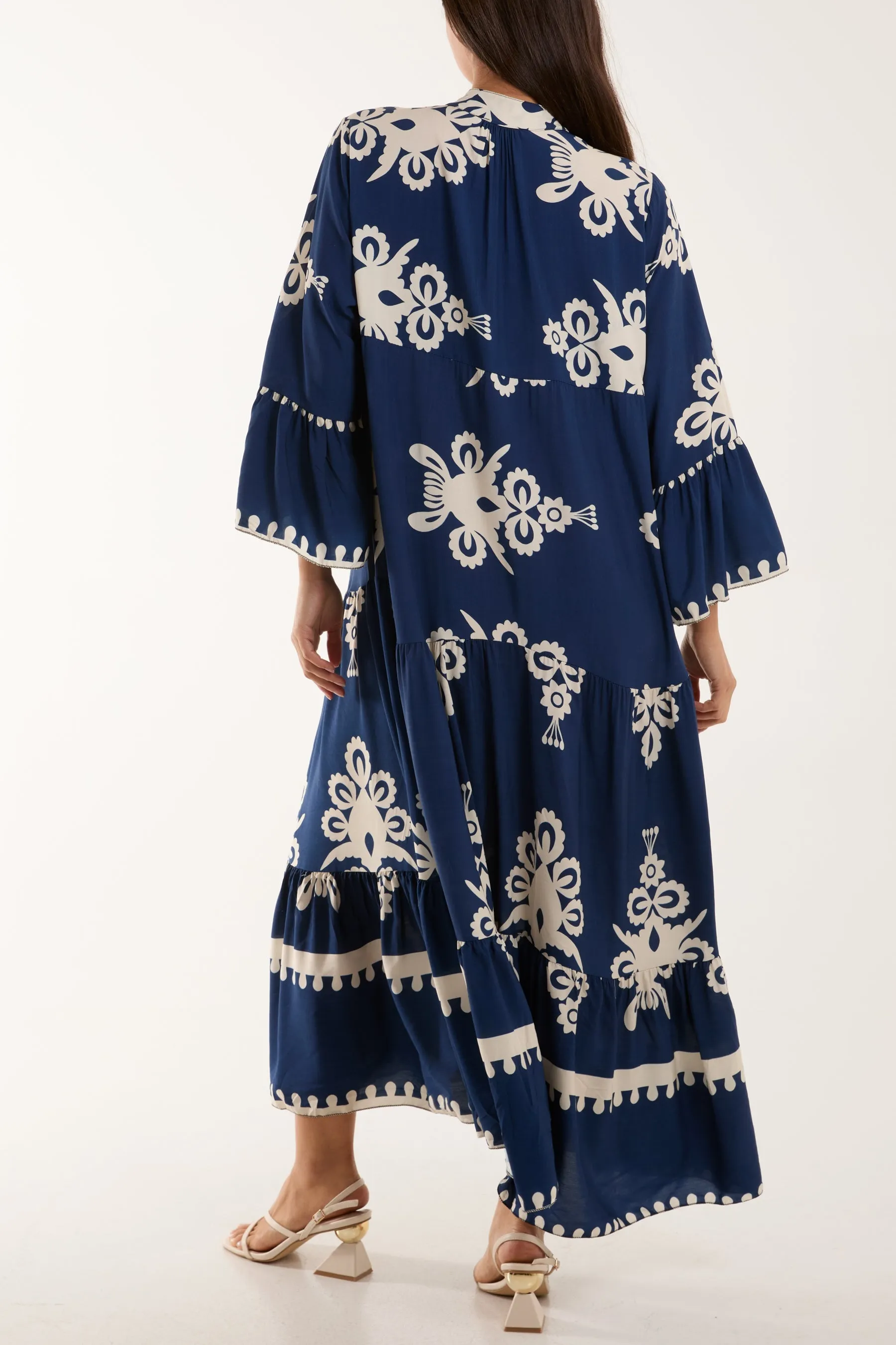 Printed Tiered Maxi Dress