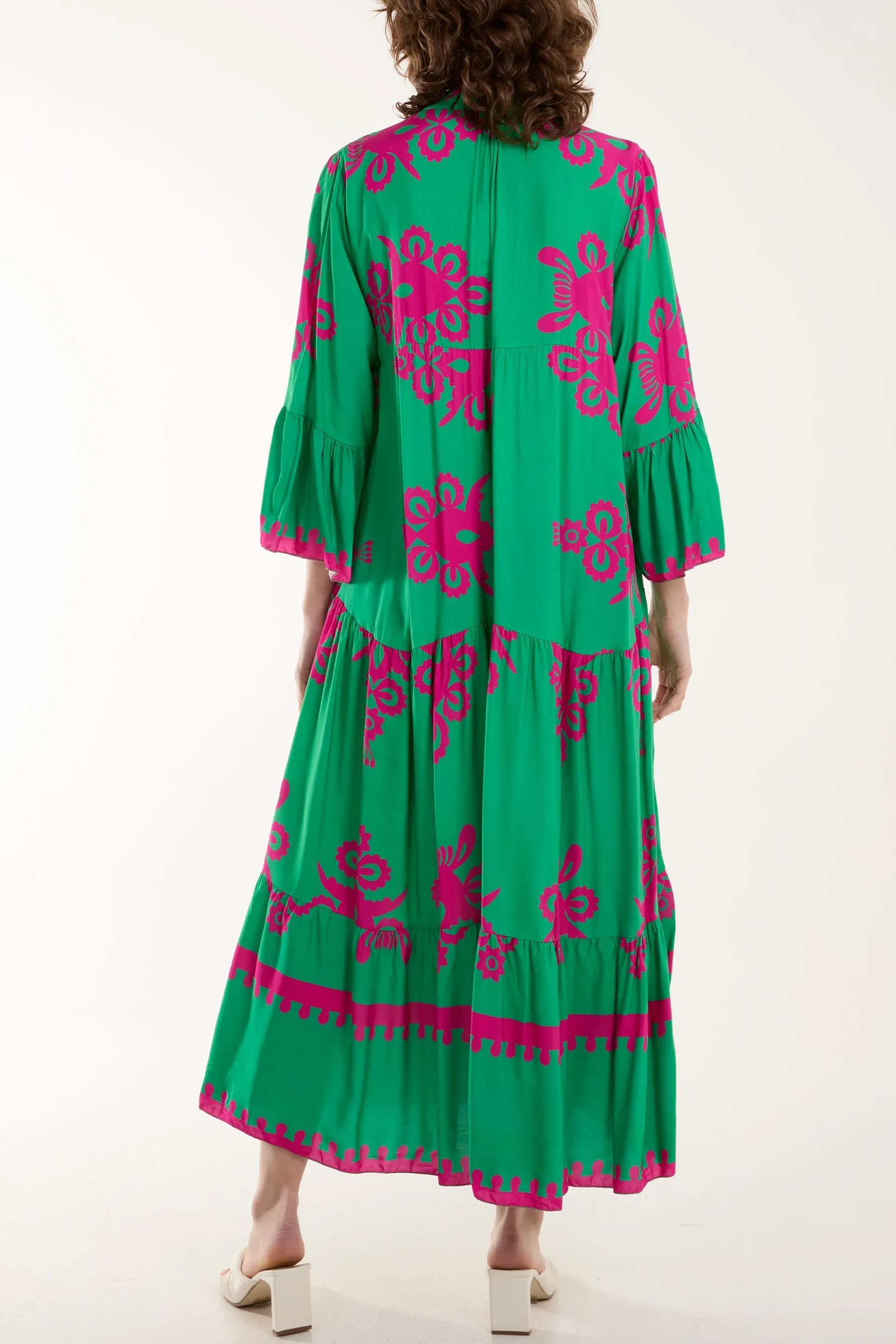 Printed Tiered Maxi Dress