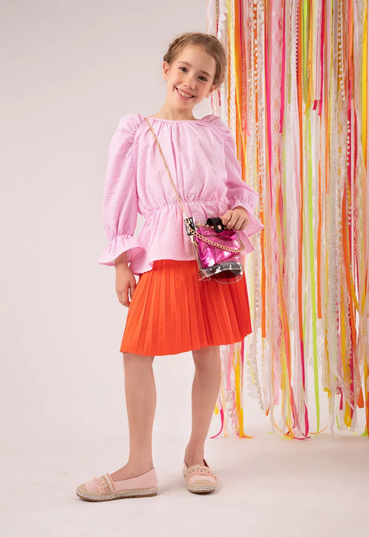 Puff Sleeve Peplum Blouse