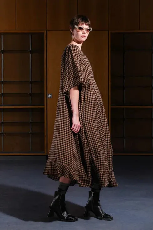 Pump Dress, Beige/Black Check