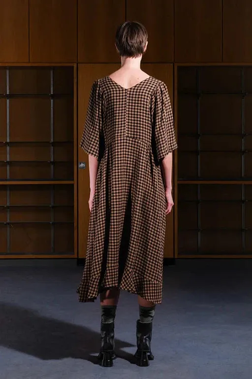 Pump Dress, Beige/Black Check