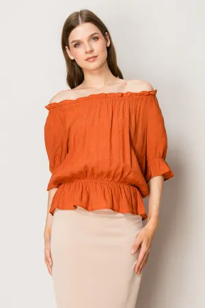 PUPLUM PEASANT BABY RUFFLE BLOUSE