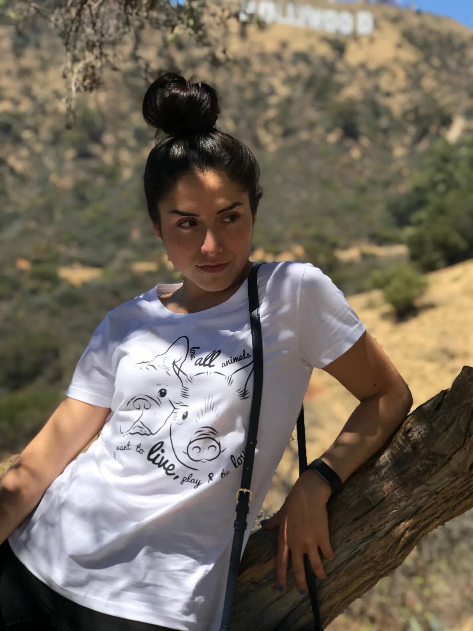 Puppy & Piglet tee in WHITE ORGANIC