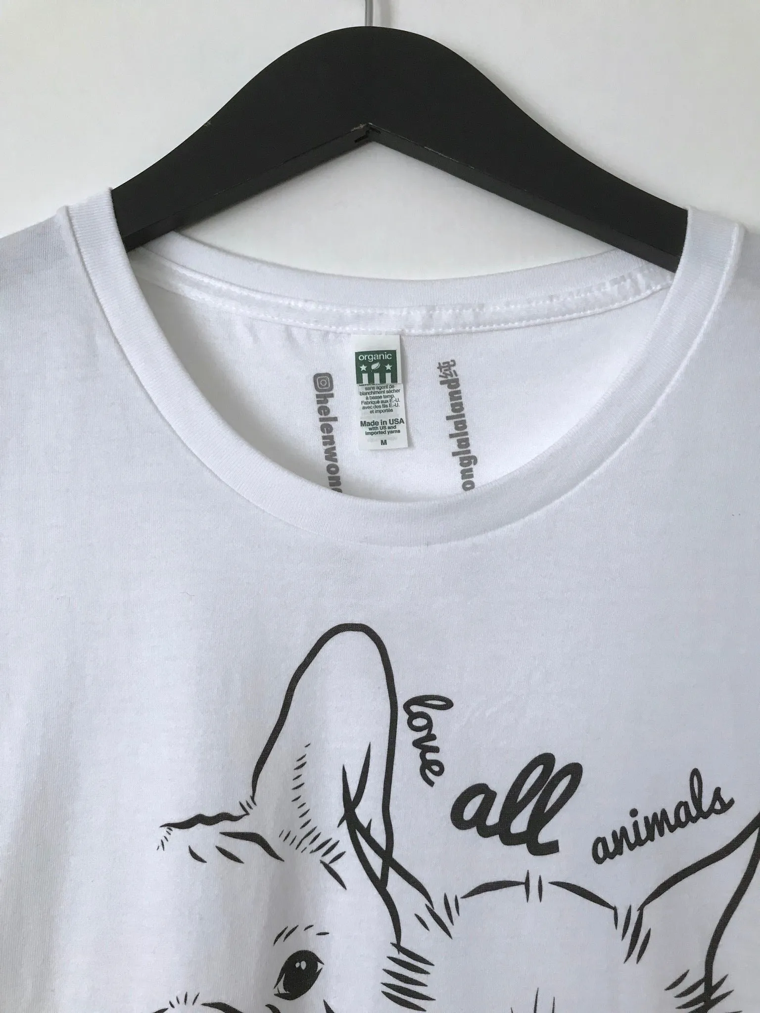 Puppy & Piglet tee in WHITE ORGANIC