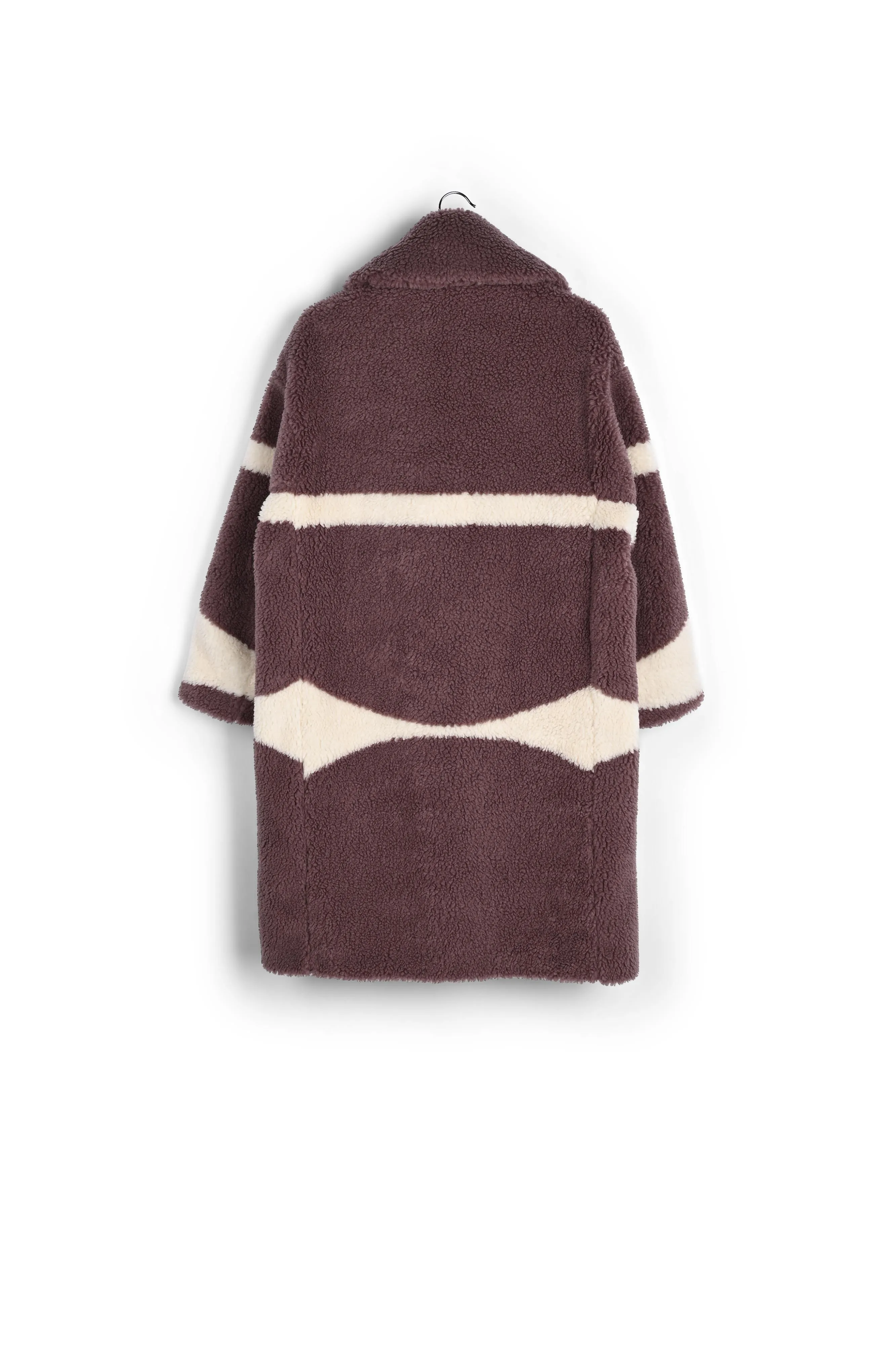 Purple and off-white teddy coat