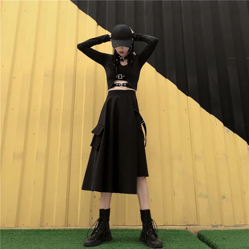 "HARAJUKU STYLE / RETRO" HIGH-WAISTED SKIRT S031202