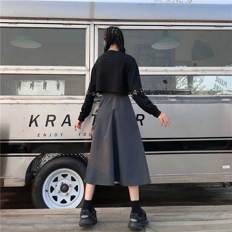 "HARAJUKU STYLE / RETRO" HIGH-WAISTED SKIRT S031202
