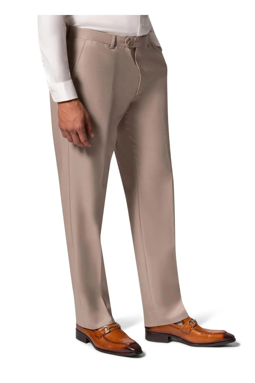 "Kingsley" Tan Double-Breasted Peak Suit (2-Piece Set)