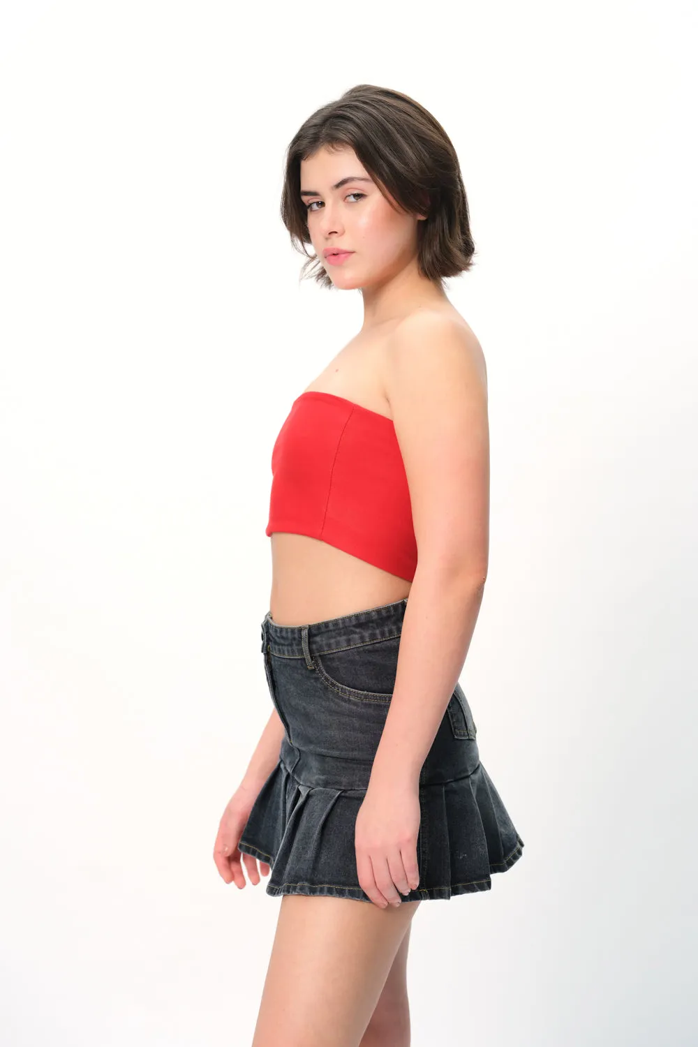 Red Crop Tube Top