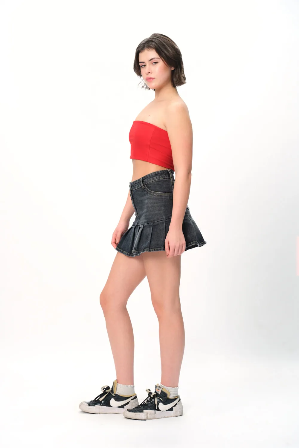 Red Crop Tube Top