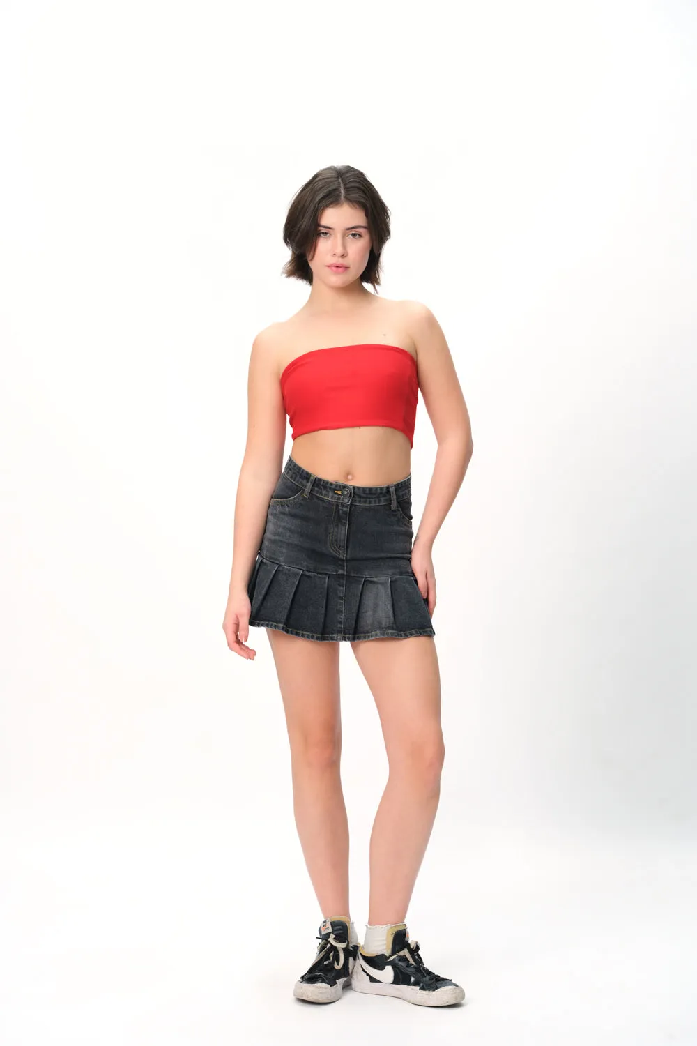 Red Crop Tube Top
