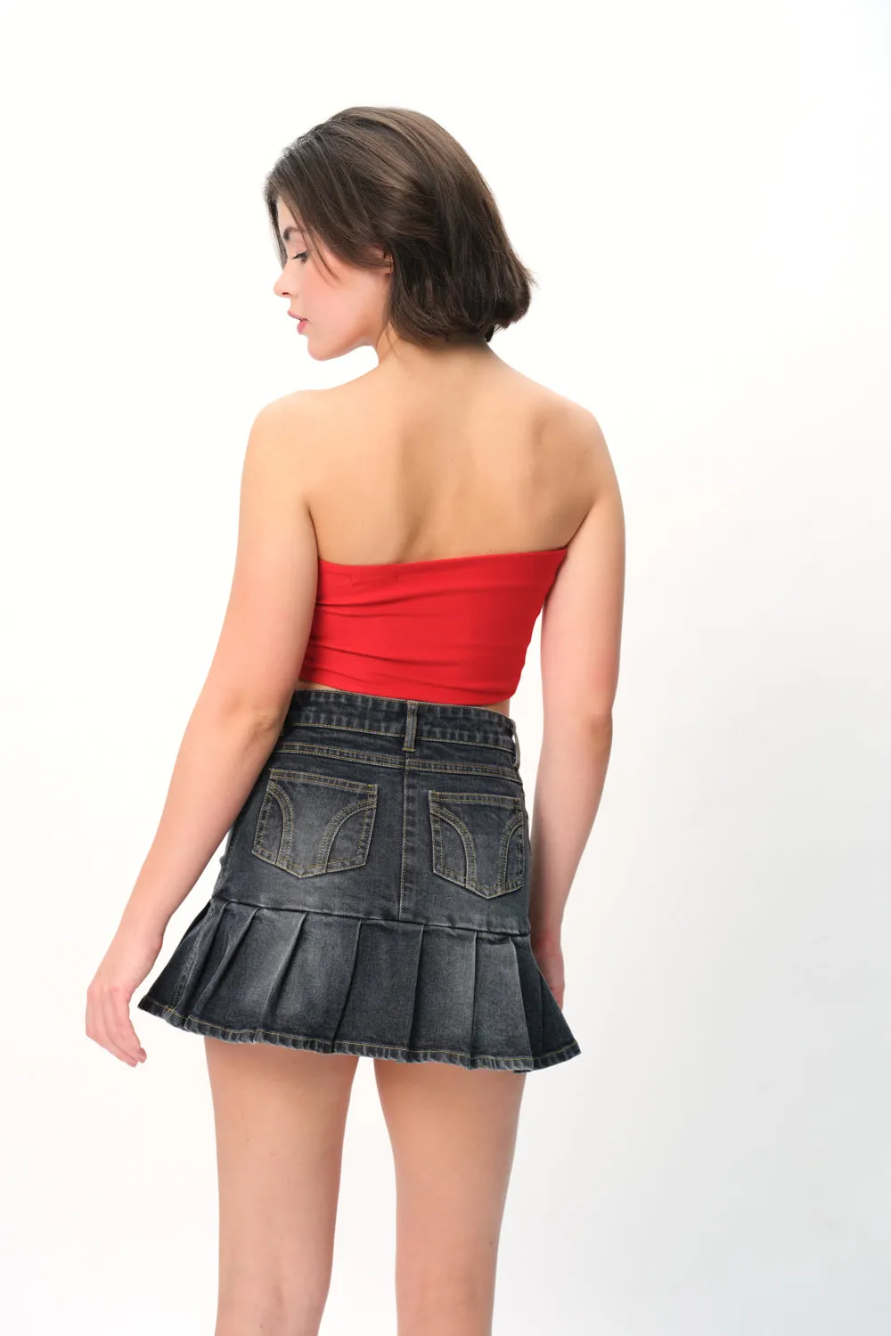 Red Crop Tube Top