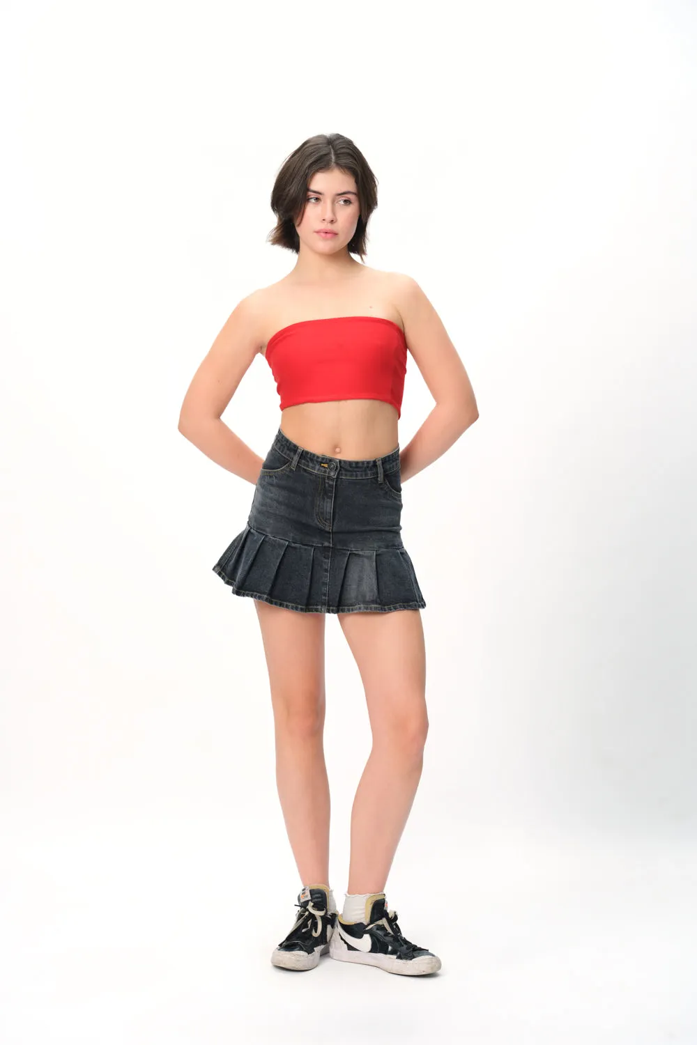 Red Crop Tube Top