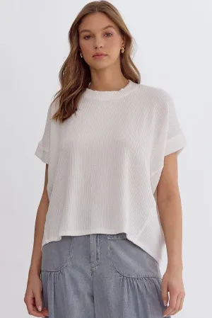 Ribbed Short Sleeve Top