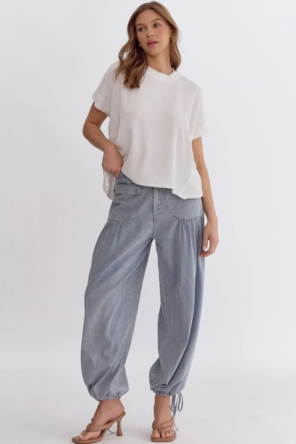 Ribbed Short Sleeve Top