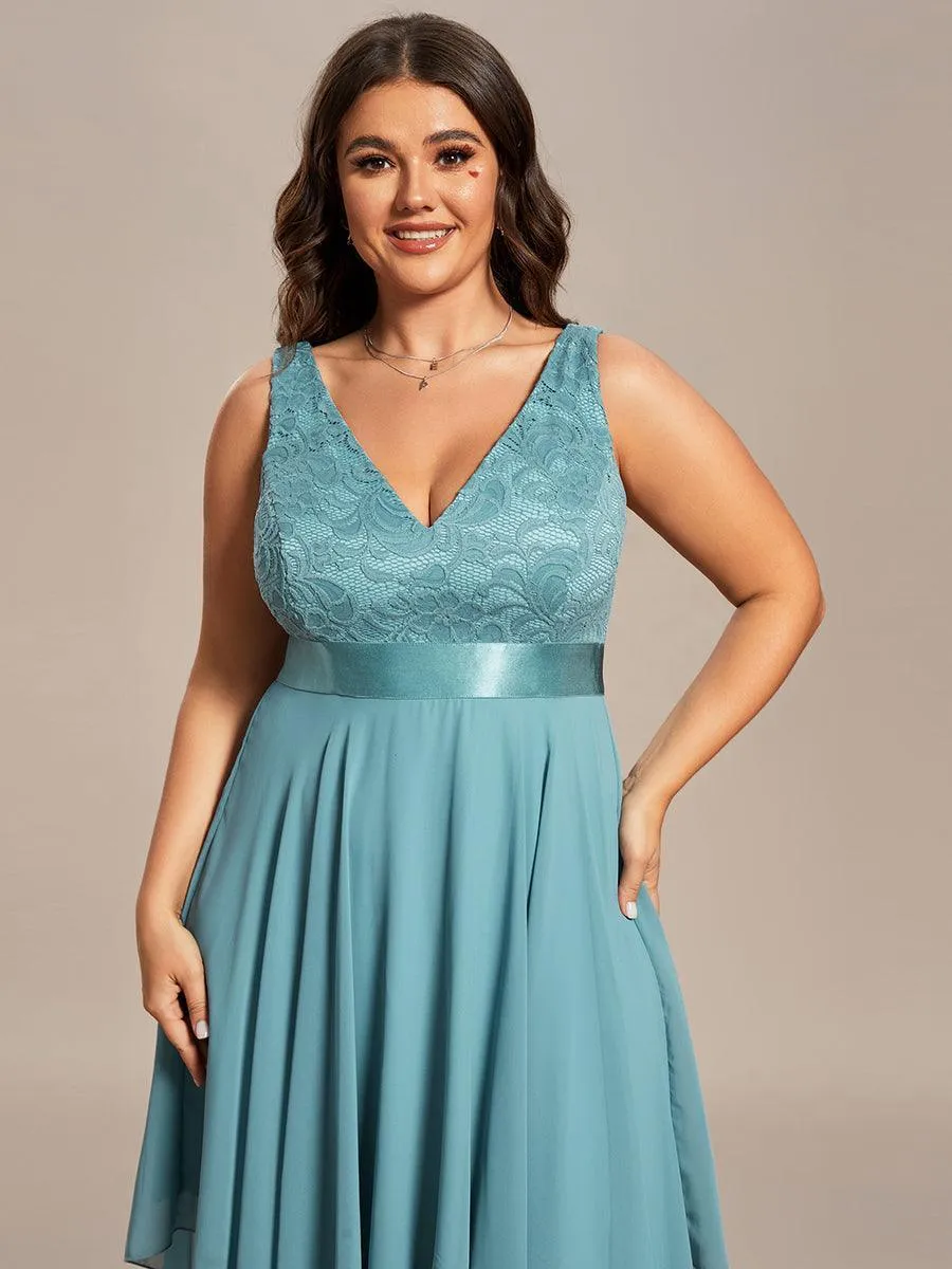 Robe de bal à jupe irrégulière en mousseline