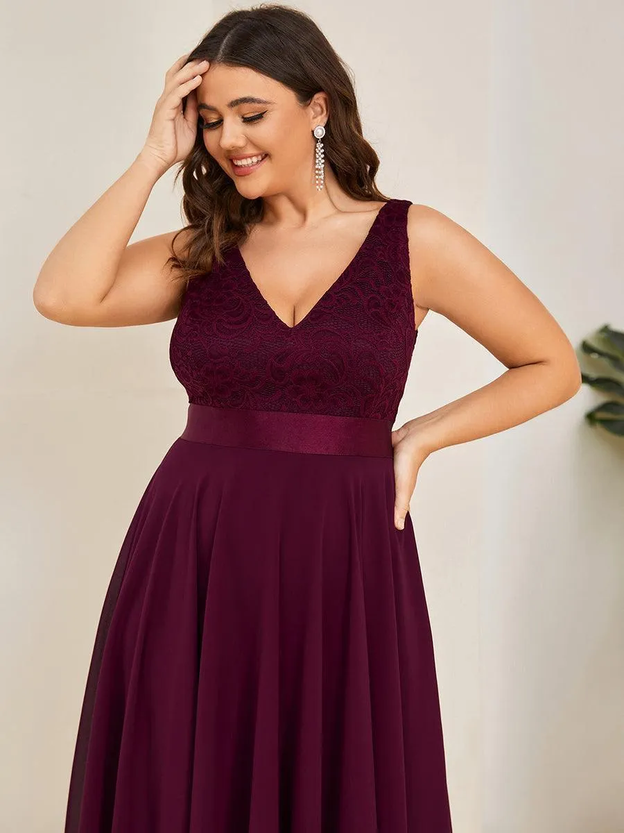 Robe de bal à jupe irrégulière en mousseline