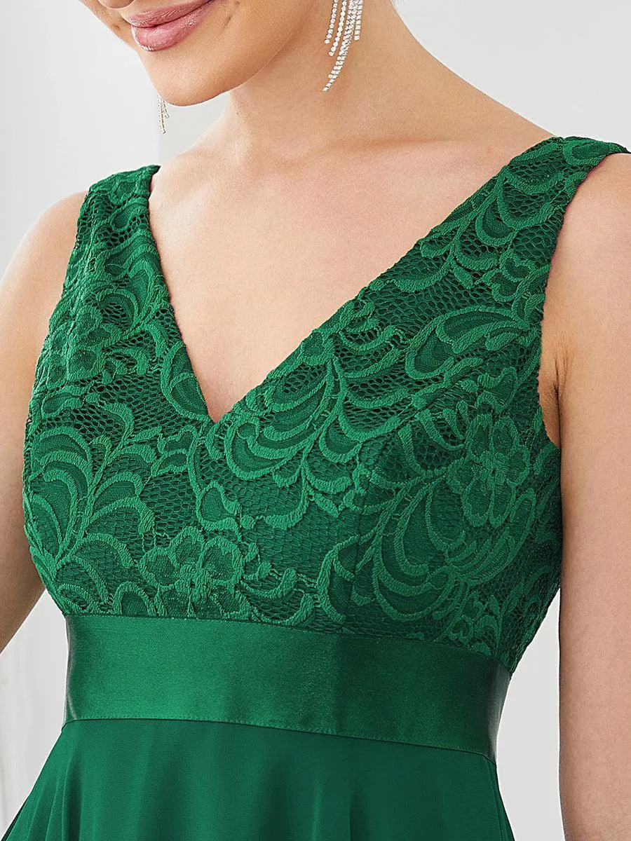 Robe de bal à jupe irrégulière en mousseline