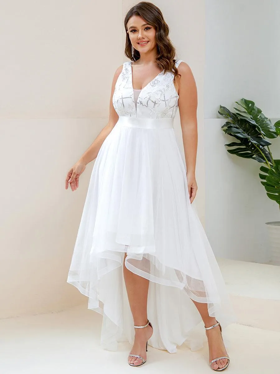 Robes de bal en Tulle à Paillettes High Low Asymétrique
