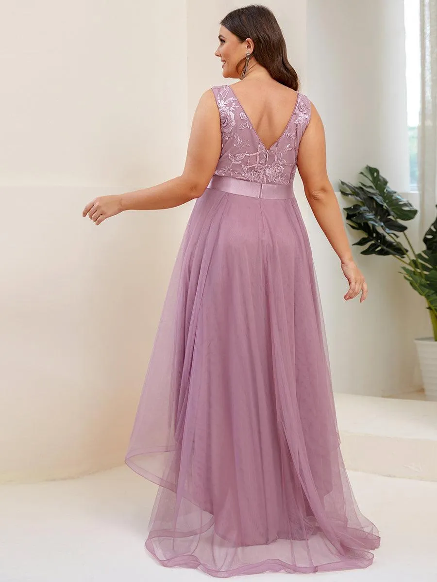 Robes de bal en Tulle à Paillettes High Low Asymétrique