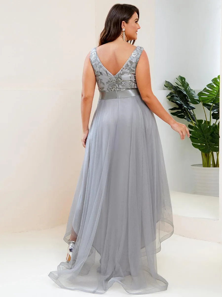 Robes de bal en Tulle à Paillettes High Low Asymétrique