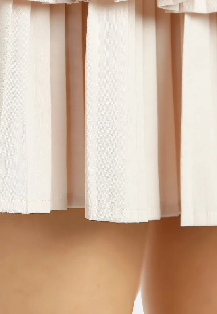 Ruffle Two-Tone Mini Skirt By RAG