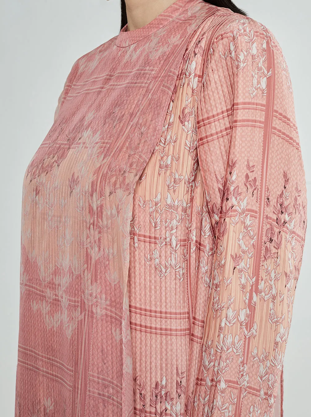 SAHIRA PLEATED DRESS SUNSET BLUSH