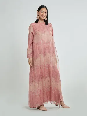 SAHIRA PLEATED DRESS SUNSET BLUSH