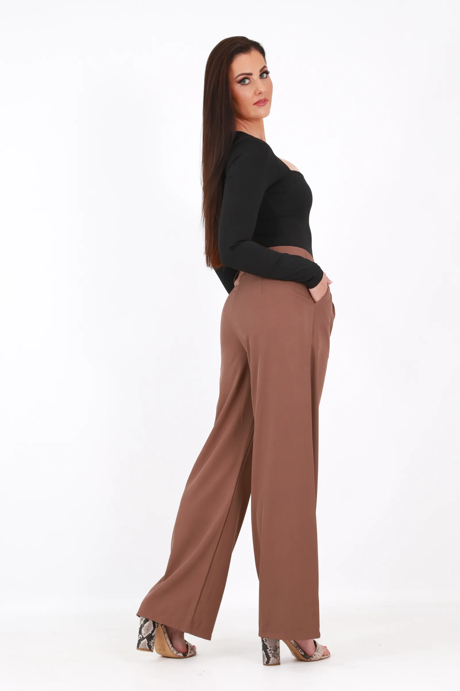 Shapewear TNG Wide leg baggy pants - brown