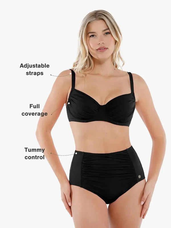 Shapewear Tummy Control Ruched Bikini Set