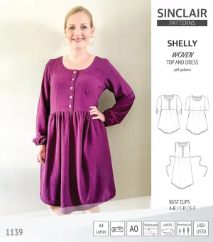 Shelly woven dress with a placket PDF)