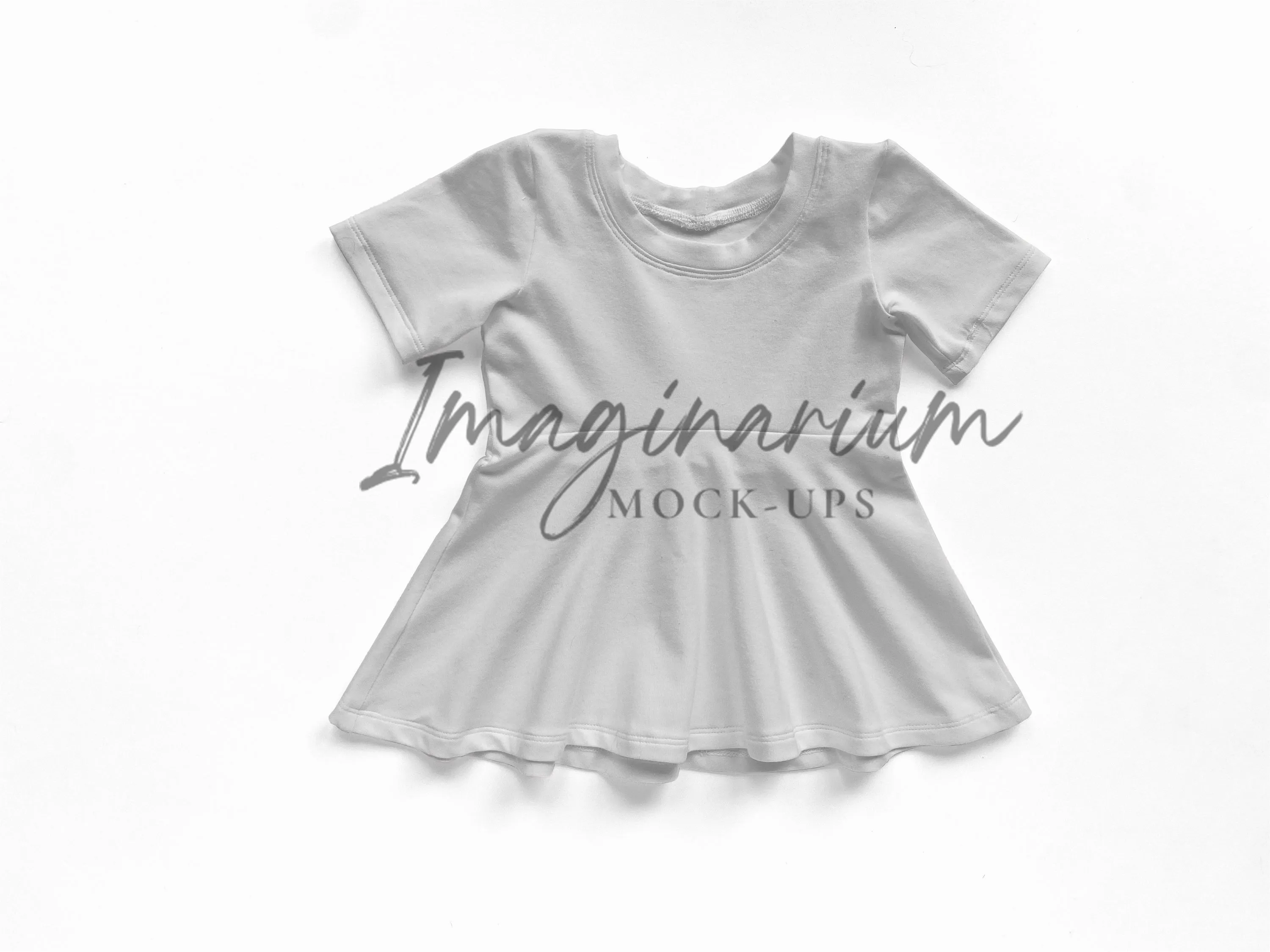Short Sleeve Peplum Top Mock Up, Realistic Clothing Mockup for Photoshop and Procreate