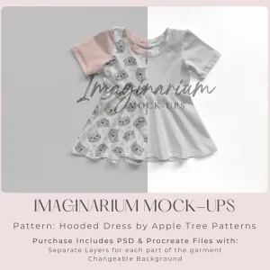 Short Sleeve Peplum Top Mock Up, Realistic Clothing Mockup for Photoshop and Procreate