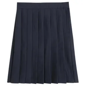 Skirt, Navy, Knife Pleated Knee Length