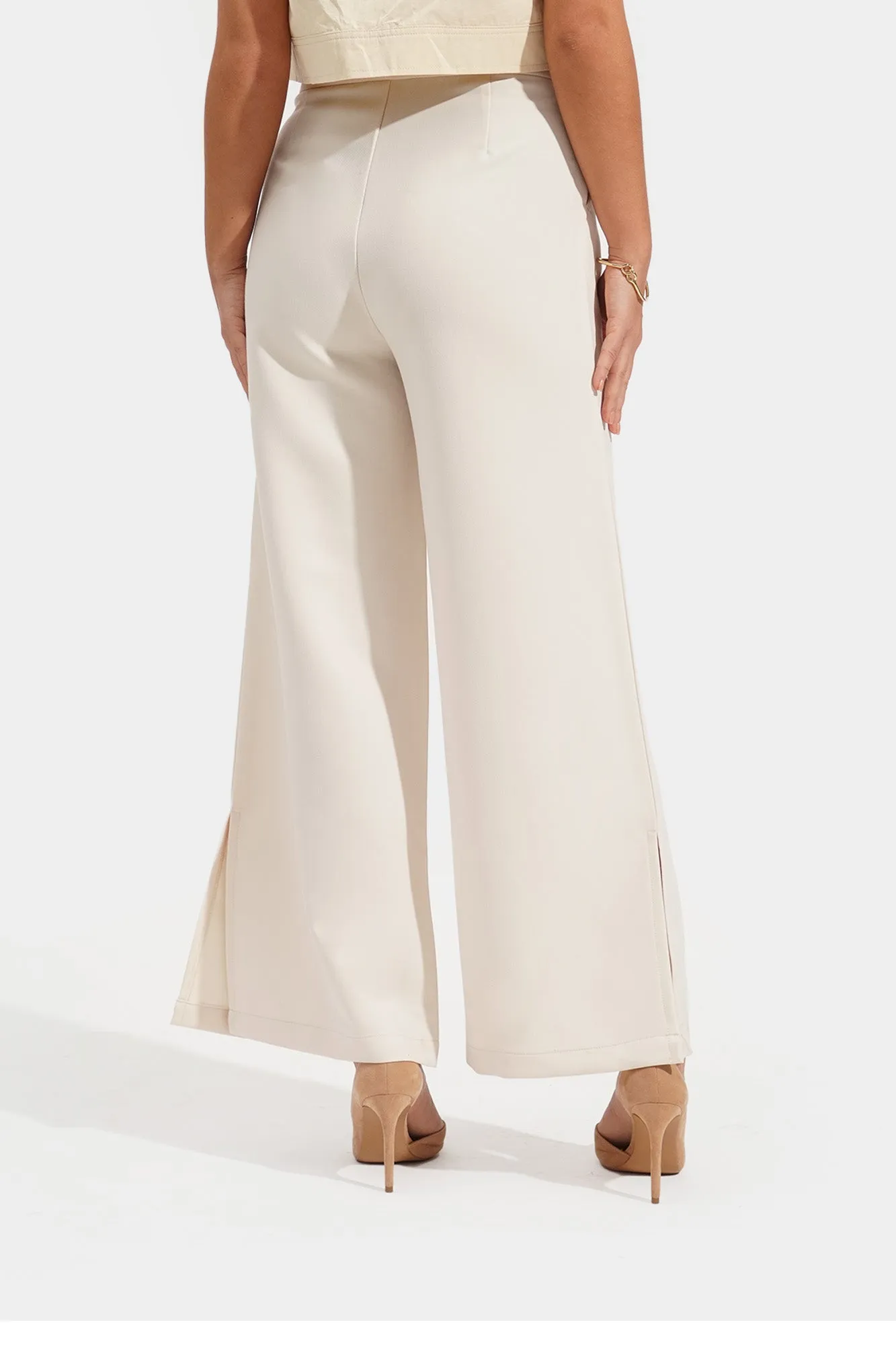 Slit Wide Leg Pants