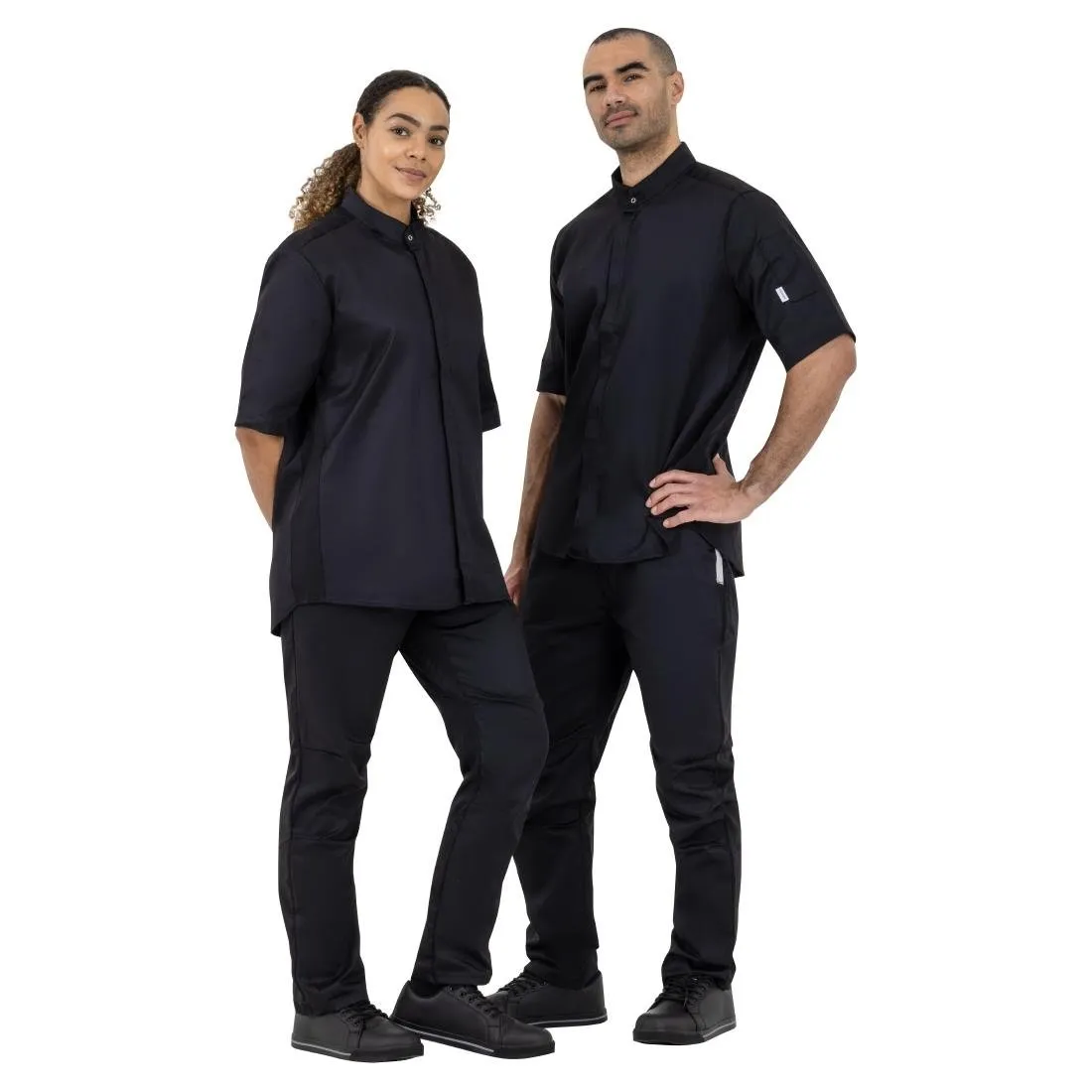 Southside Band Collar Chef Jacket Black XL