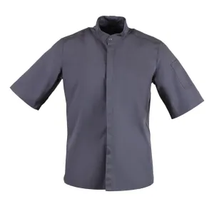 Southside Band Collar Chef Jacket Charcoal S