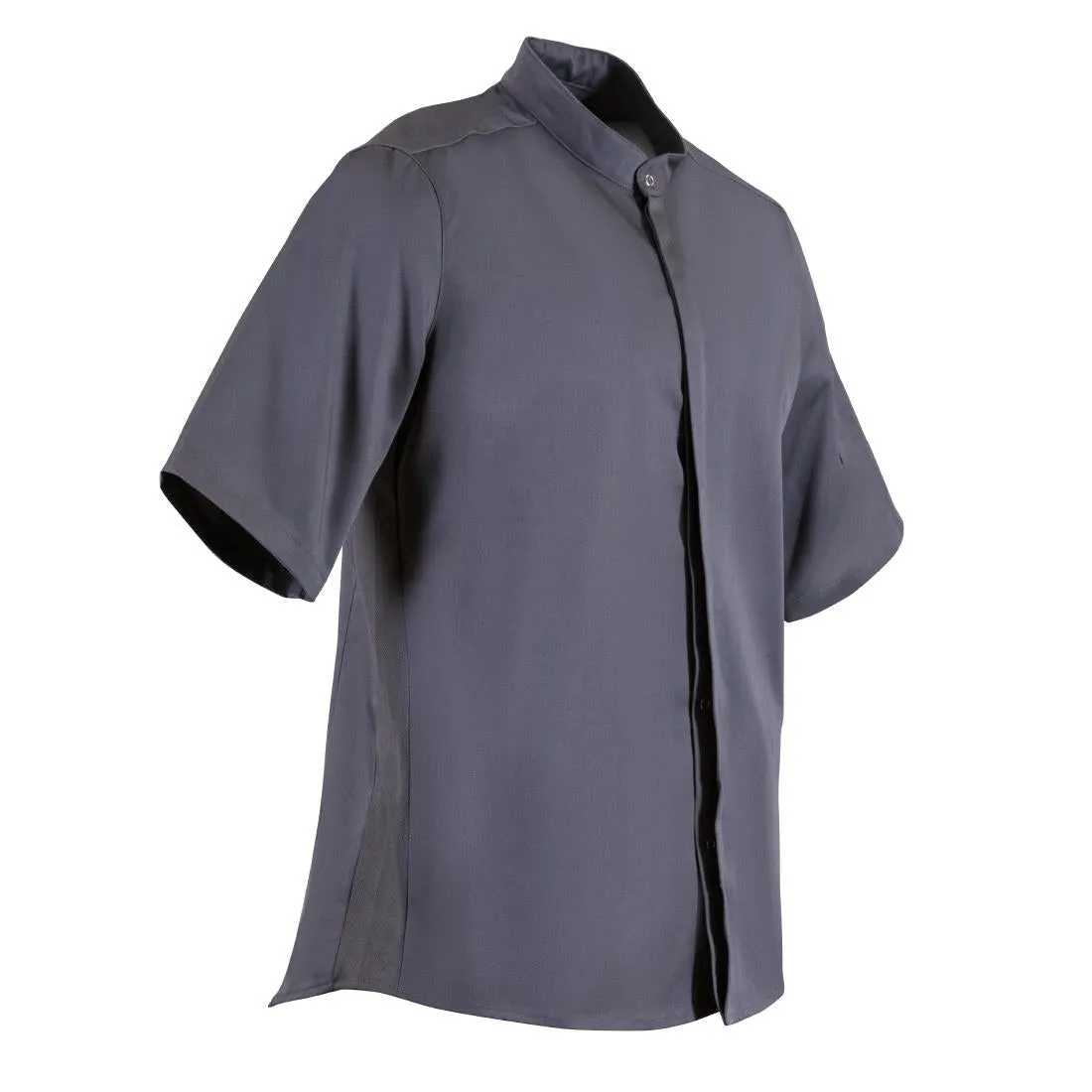 Southside Band Collar Chef Jacket Charcoal S