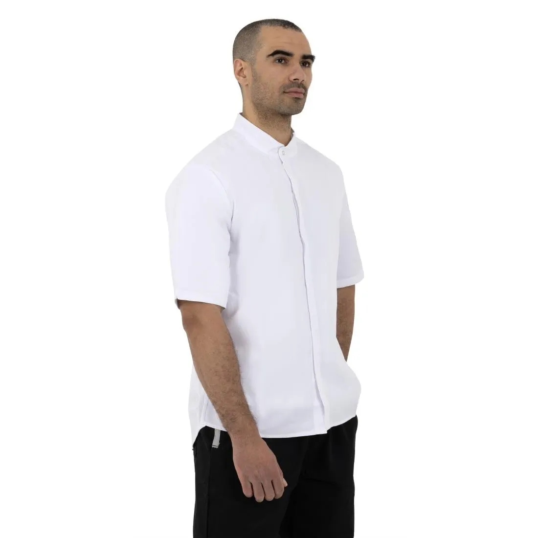 Southside Band Collar Chef Jacket White L