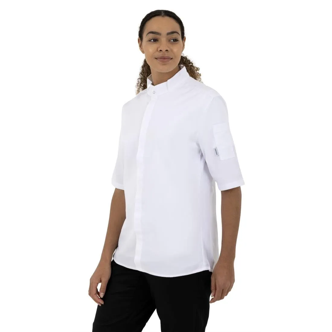Southside Band Collar Chef Jacket White L